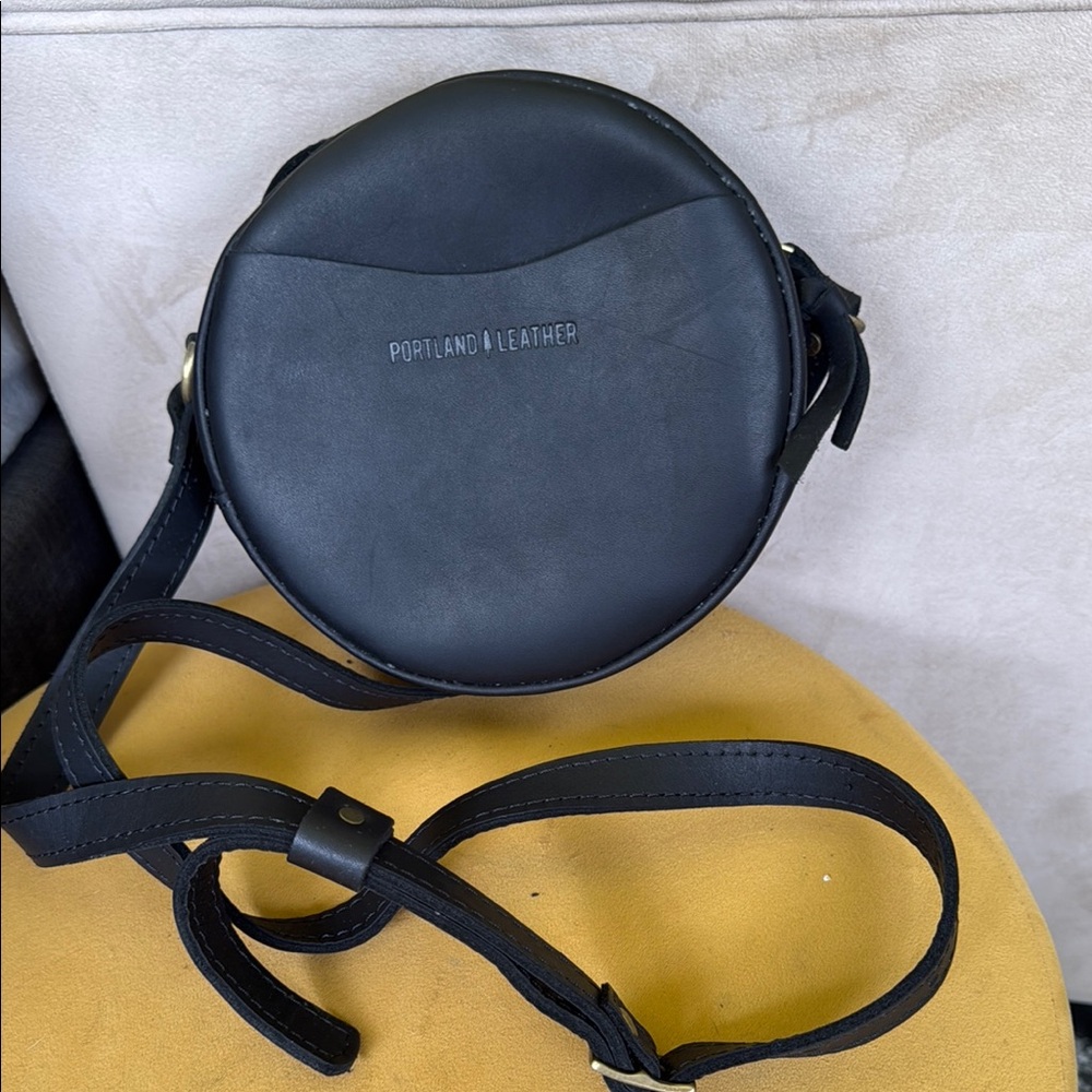 Portland Leather Black Crossbody Bag